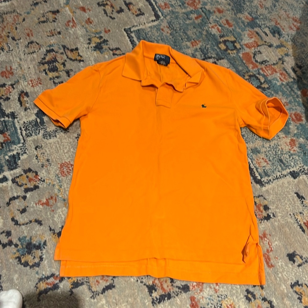 Ralph Lauren Orange Short-Sleeve Polo - Size M (10/12)